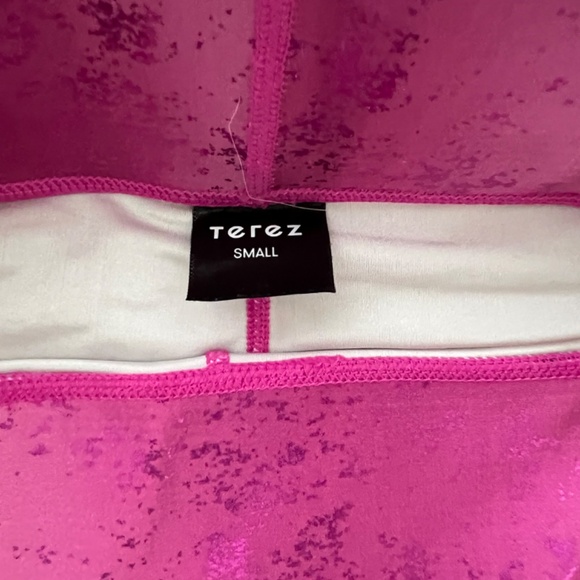 Terez Balayage Raspberry Foil Leggings NWOT Size S - Picture 4 of 6